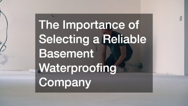 The Importance of Selecting a Reliable Basement Waterproofing Company